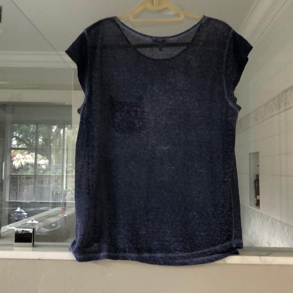 Joie light weight linen knit slubby tee